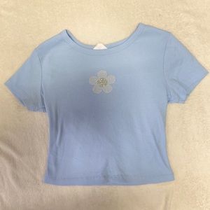 Cute flower crop top